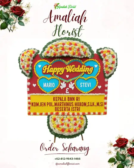 Papan Bunga Pernikahan Banjarlor